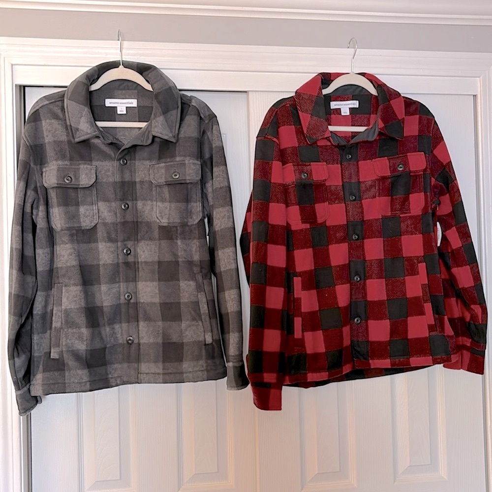 Two Brand NWT men’s buffalo check shackets!